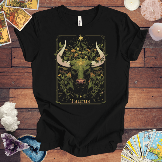 T-Shirt Black / S The Bull: Taurus Tarot Card T-Shirt