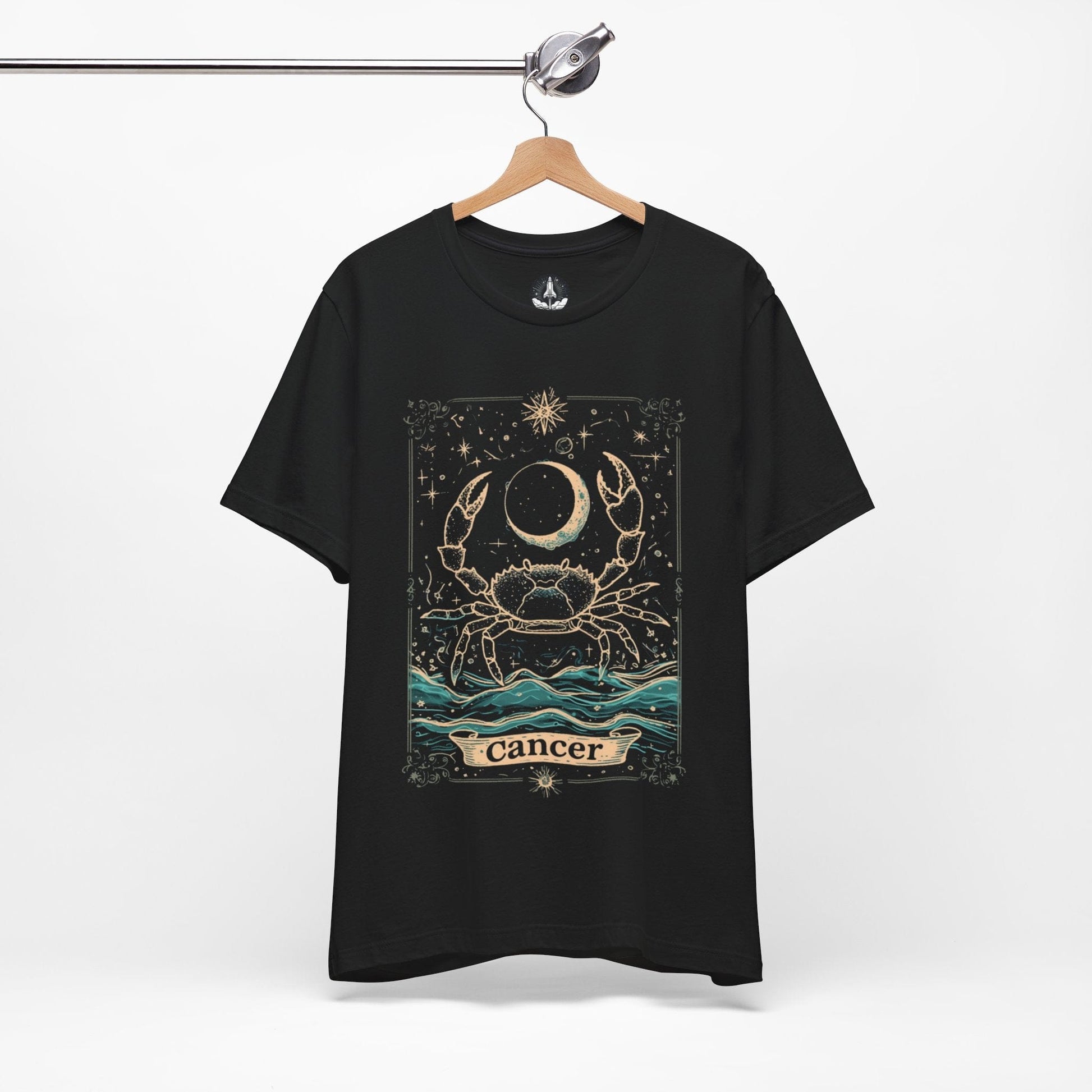 T-Shirt Black / S The Caring Crab: Cancer Tarot Card T-Shirt