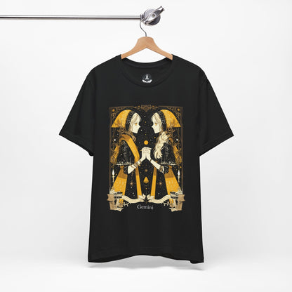 T-Shirt Black / S The Curious Twins: Gemini Tarot Card T-Shirt