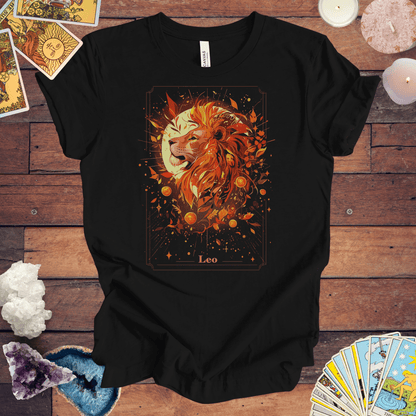 T-Shirt Black / S The Pride Lion: Leo Tarot Card T-Shirt