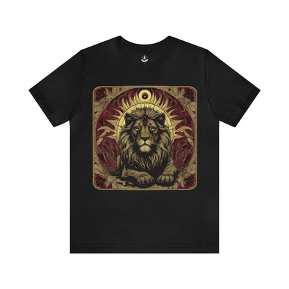 T-Shirt Black / S The Royalty Sun Tarot Card Leo T-Shirt