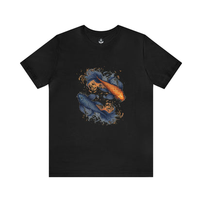 T-Shirt Black / S Traditional Pisces Koi T-Shirt