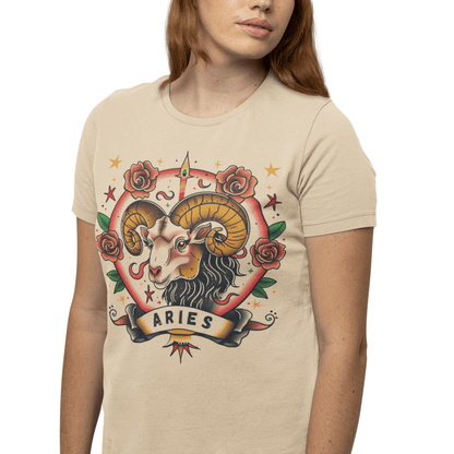 T-Shirt Bold Aries Zodiac Tee - Premium Cotton Astrology T-Shirt