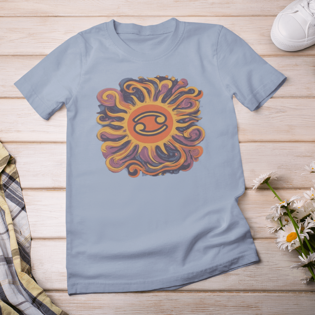 T-Shirt Cancer Cosmic Swirl T-Shirt: Embrace the Celestial Tide