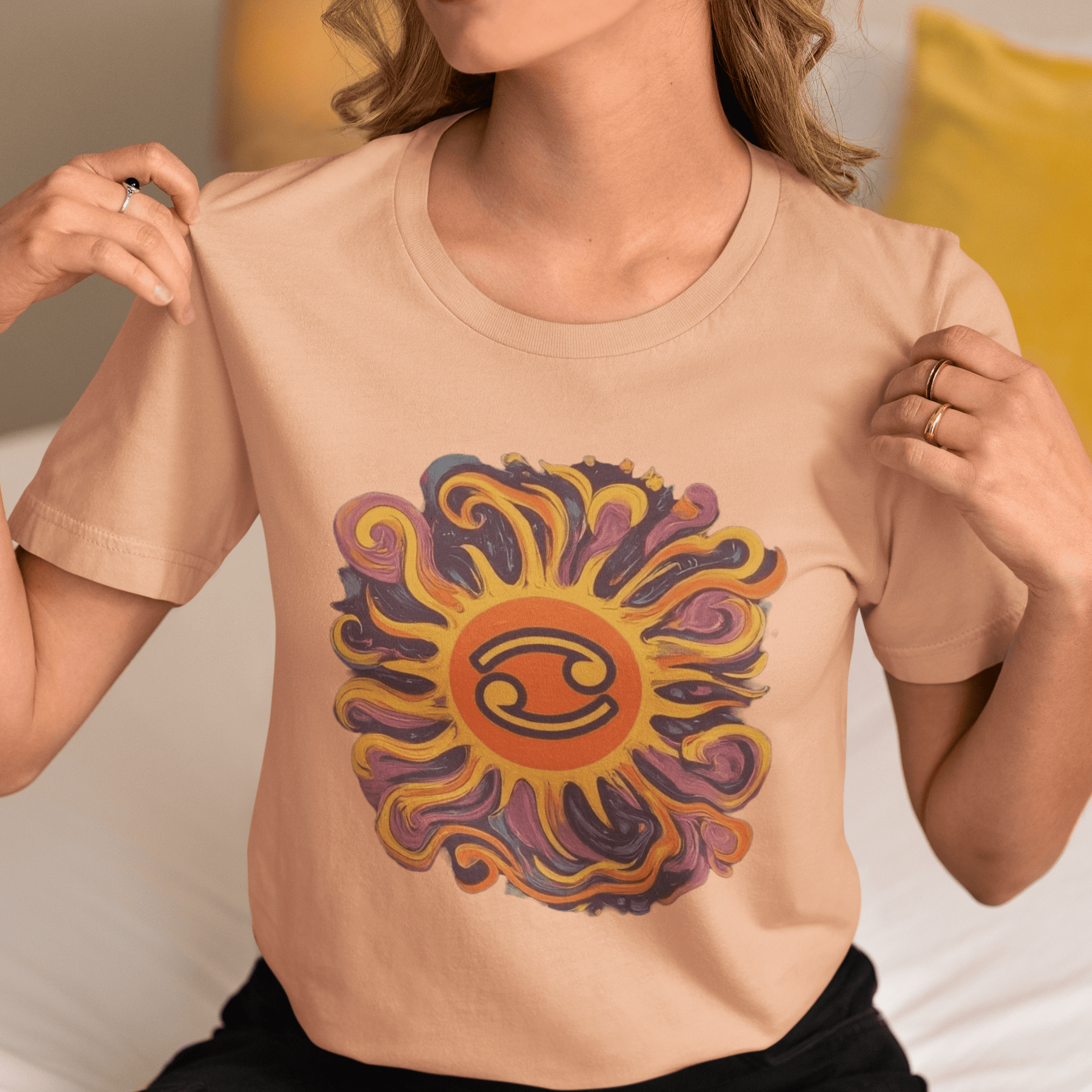 T-Shirt Cancer Cosmic Swirl T-Shirt: Embrace the Celestial Tide