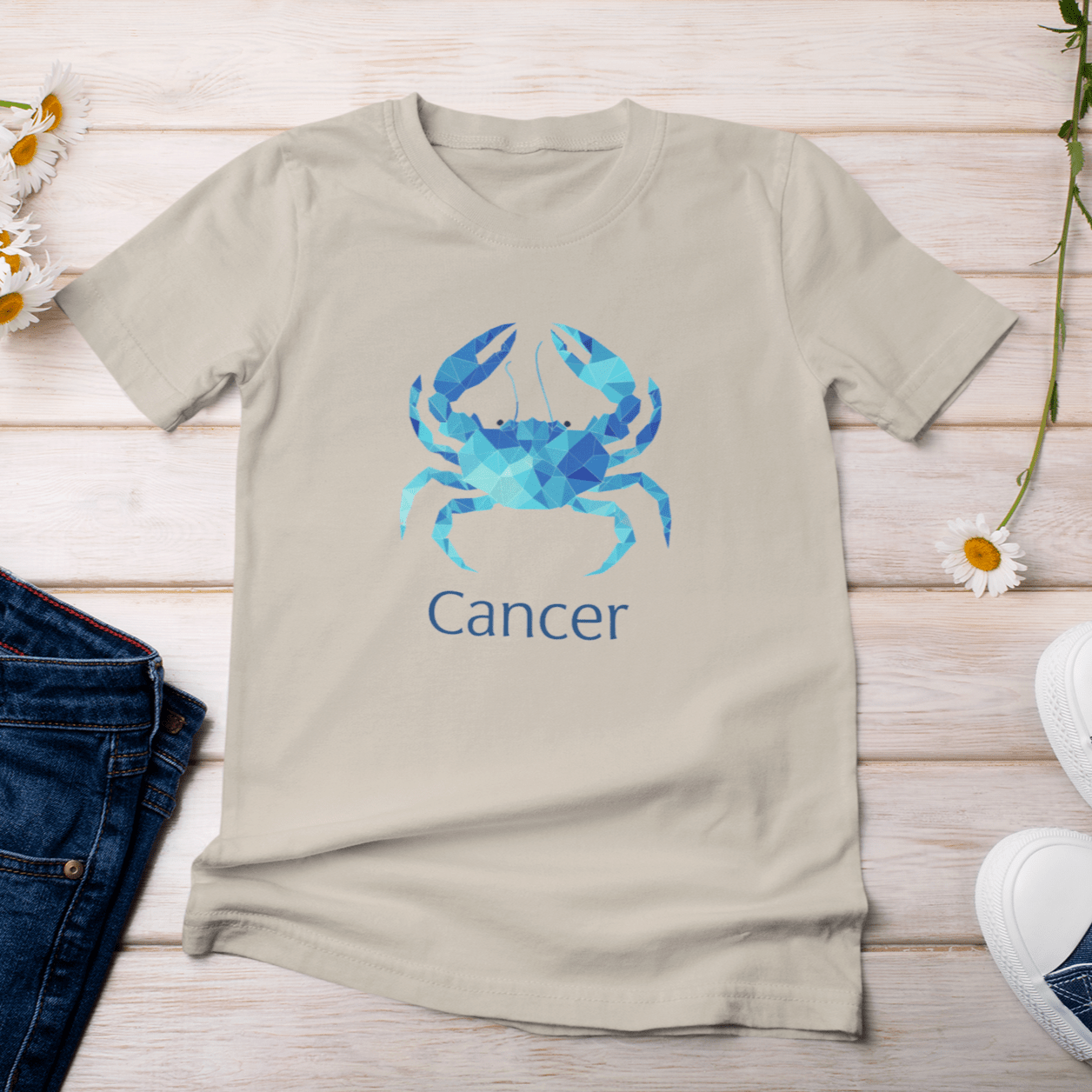 T-Shirt Cancer Geometric Constellation T-Shirt: Modern Astrology Meets Art