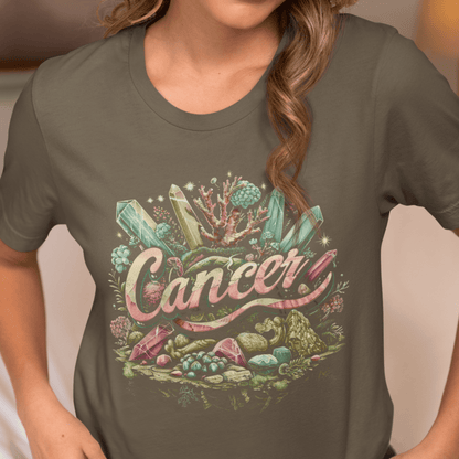 T-Shirt Cancer Healing Crystals T-Shirt: Embrace Your Nurturing Essence