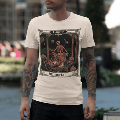 T-Shirt Cancer Immortal Skeleton T-Shirt  - Halloween Limited Edition