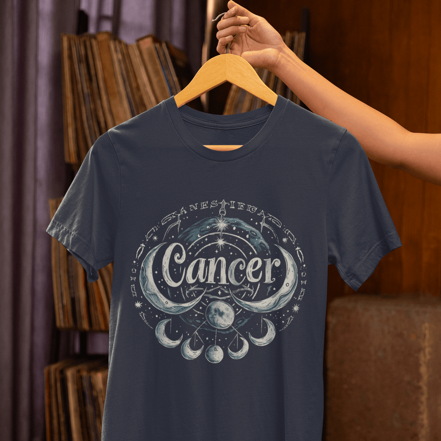 T-Shirt Cancer Lunar Essence T-Shirt: A Journey Through Moonlit Mystique