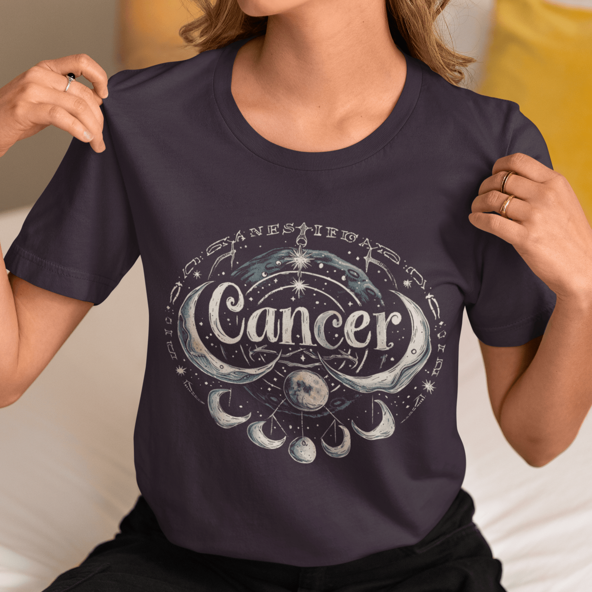 T-Shirt Cancer Lunar Essence T-Shirt: A Journey Through Moonlit Mystique