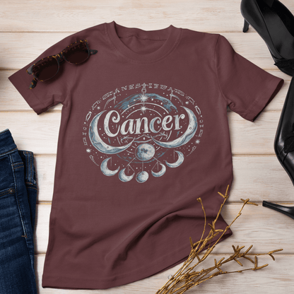 T-Shirt Cancer Lunar Essence T-Shirt: A Journey Through Moonlit Mystique