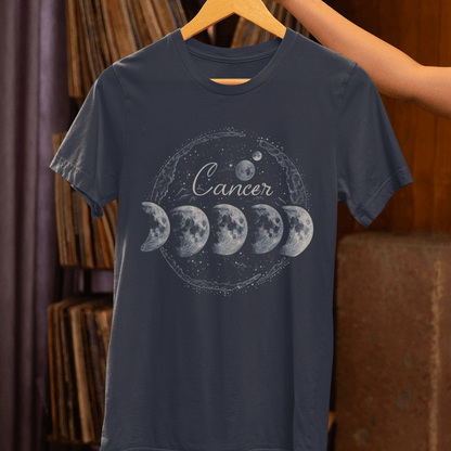 T-Shirt Cancer Lunar Phases T-Shirt: Cycle of Celestial Ebb and Flow