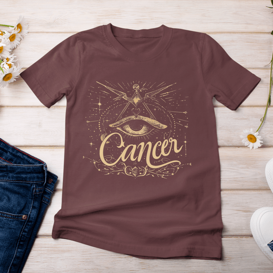 T-Shirt Cancer Mystical Intuition T-Shirt: Gaze into the Celestial Insight