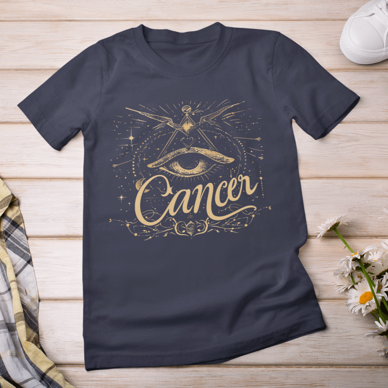 T-Shirt Cancer Mystical Intuition T-Shirt: Gaze into the Celestial Insight