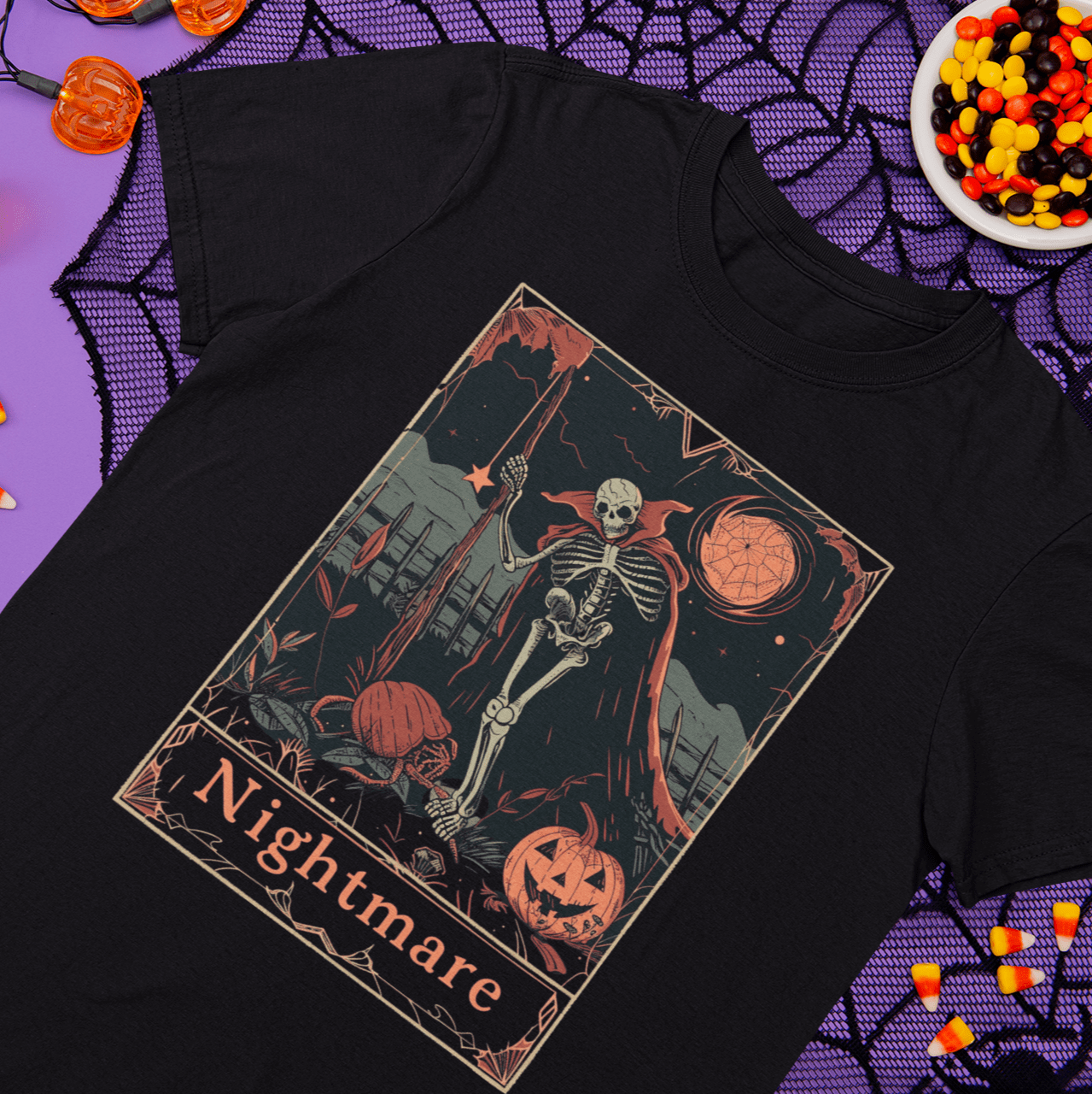 T-Shirt Cancer Nightmare Skeleton T-Shirt  - Halloween Limited Edition