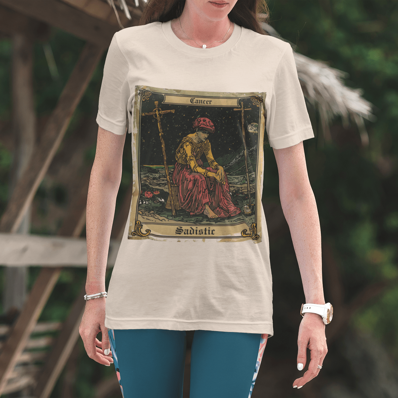 T-Shirt Cancer Sadistic Tarot Card T-Shirt - Halloween Limited Edition