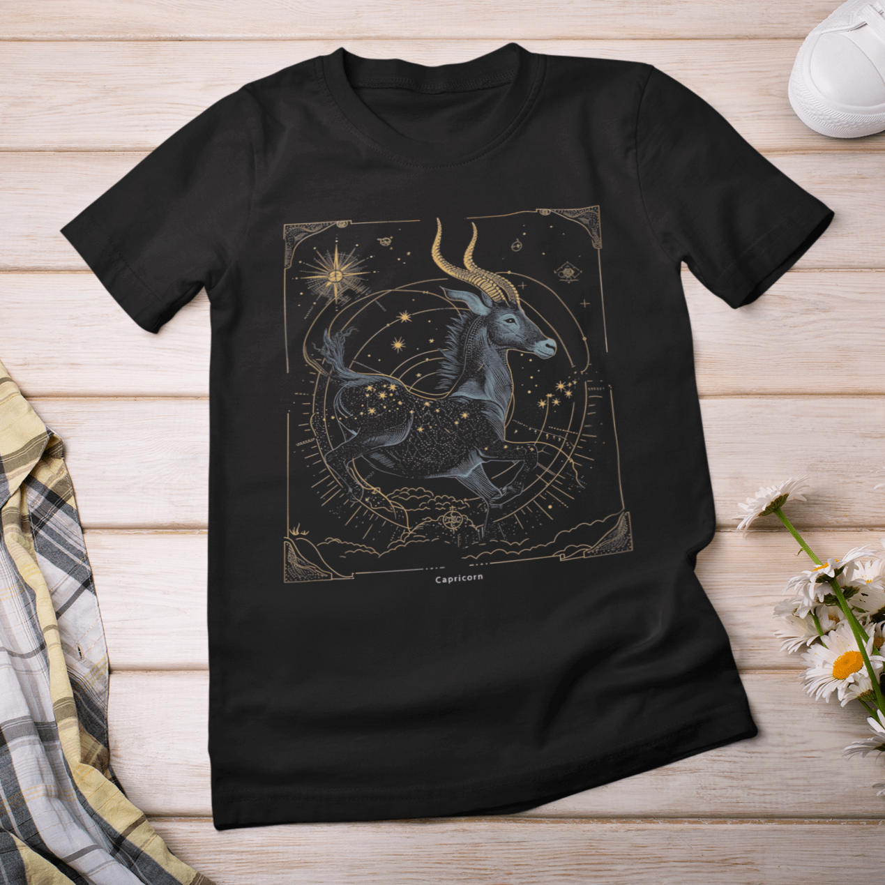 T-Shirt Capricorn’s Prance: Capricorn Tarot Card T-Shirt