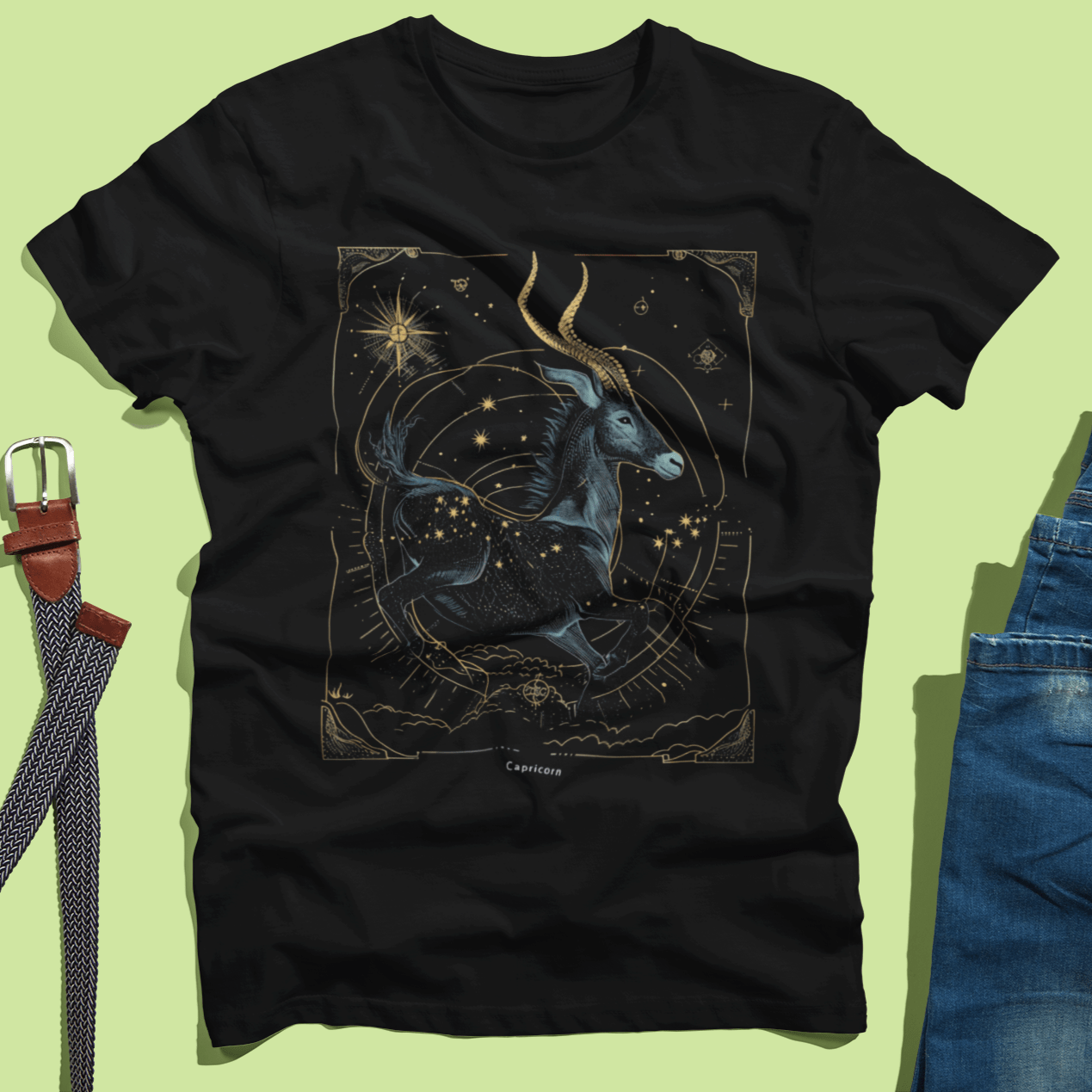 T-Shirt Capricorn’s Prance: Capricorn Tarot Card T-Shirt