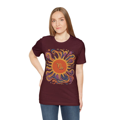 T-Shirt Capricorn Solar Swirl Soft T-Shirt: Grounded Radiance