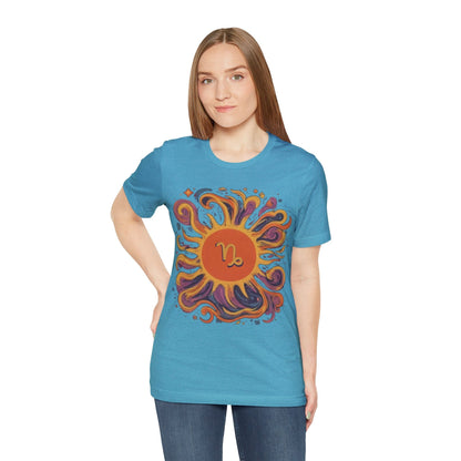 T-Shirt Capricorn Solar Swirl Soft T-Shirt: Grounded Radiance