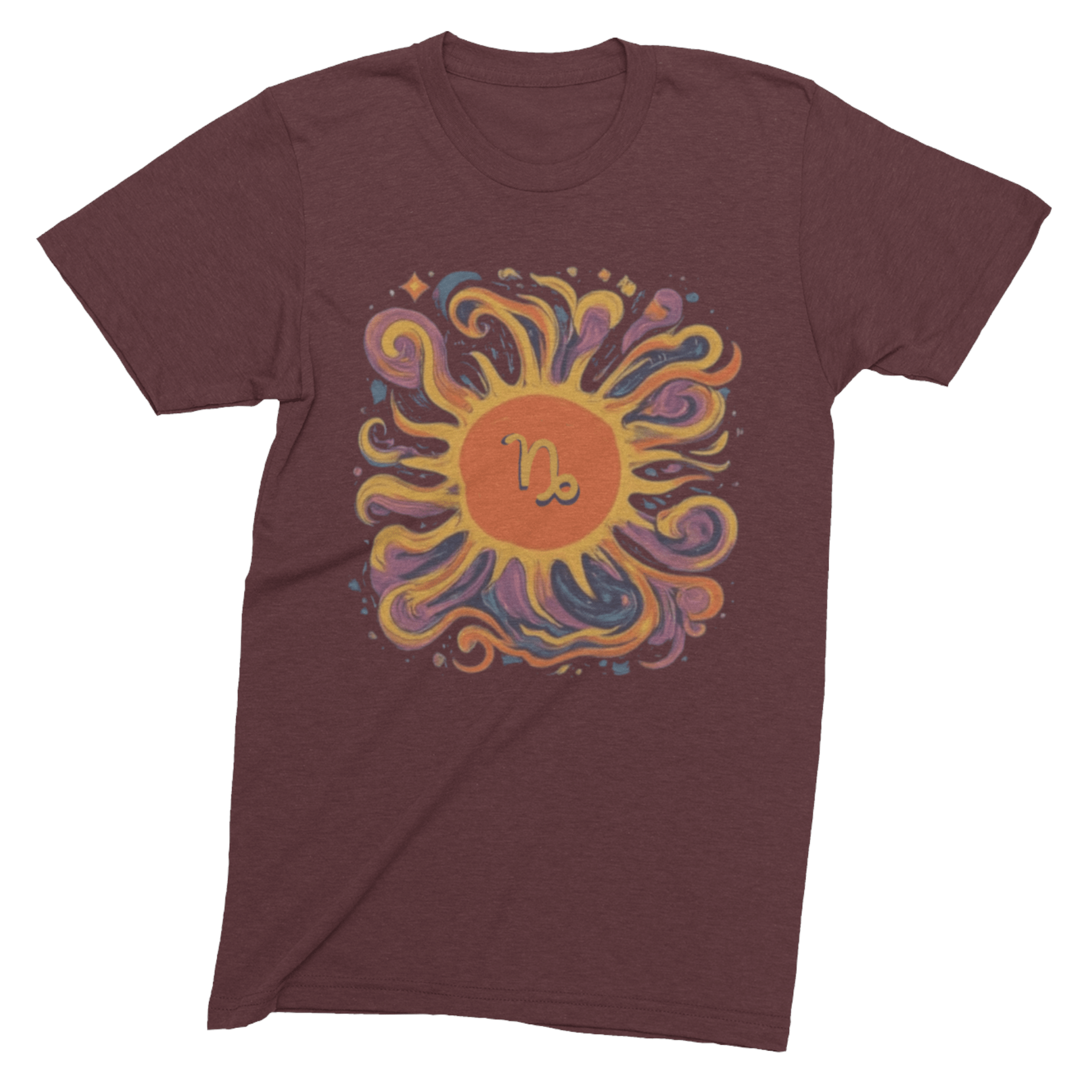 T-Shirt Capricorn Solar Swirl Soft T-Shirt: Grounded Radiance