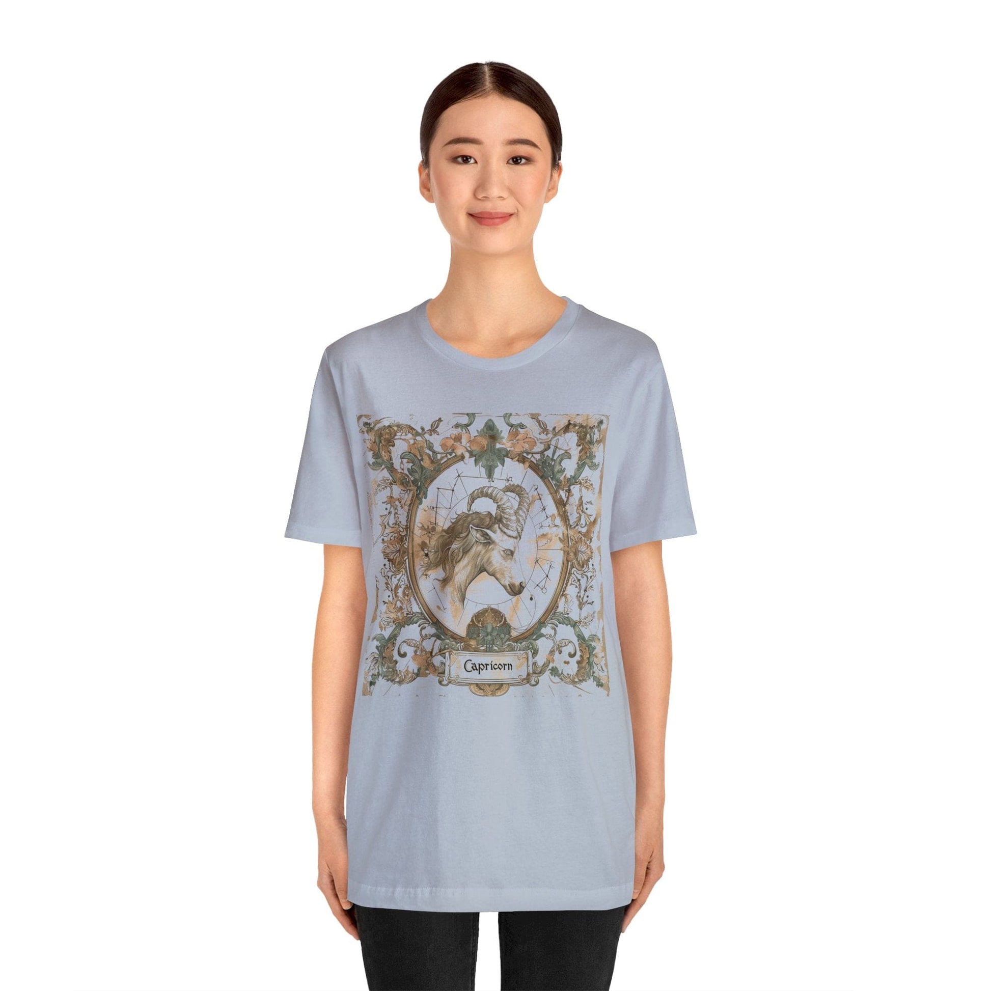 T-Shirt Capricorn Vintage Zodiac T-Shirt: Timeless Astrological Elegance