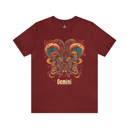 T-Shirt Cardinal / S Gemini Abstract Essence T-Shirt: A Vivid Canvas of Duality