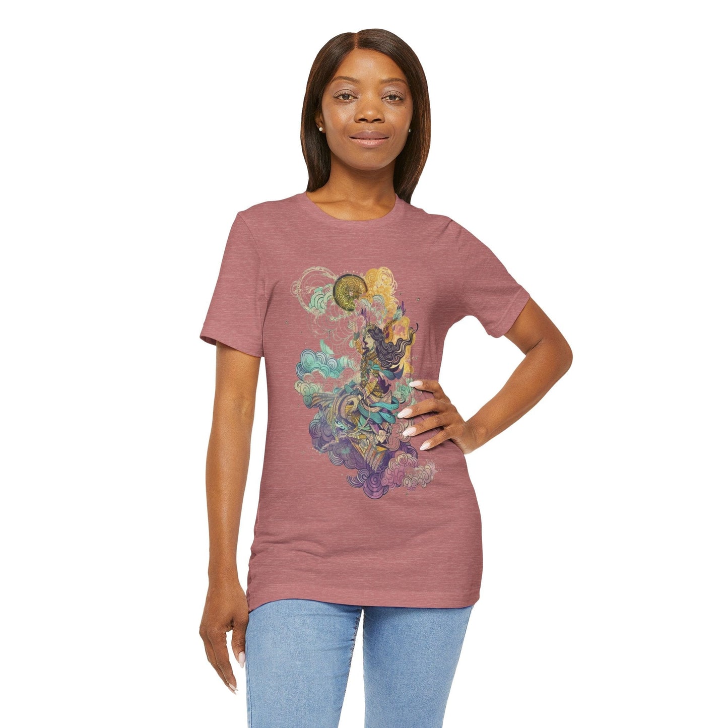 T-Shirt Celestial Harmony TShirt: Zodiac Whispers in the Wind