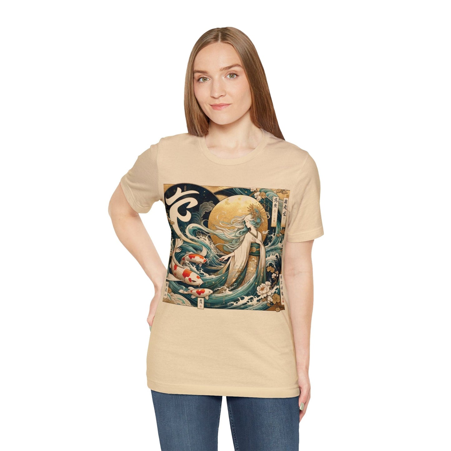 T-Shirt Celestial Maiden Koi: Nihonga Virgo T-Shirt