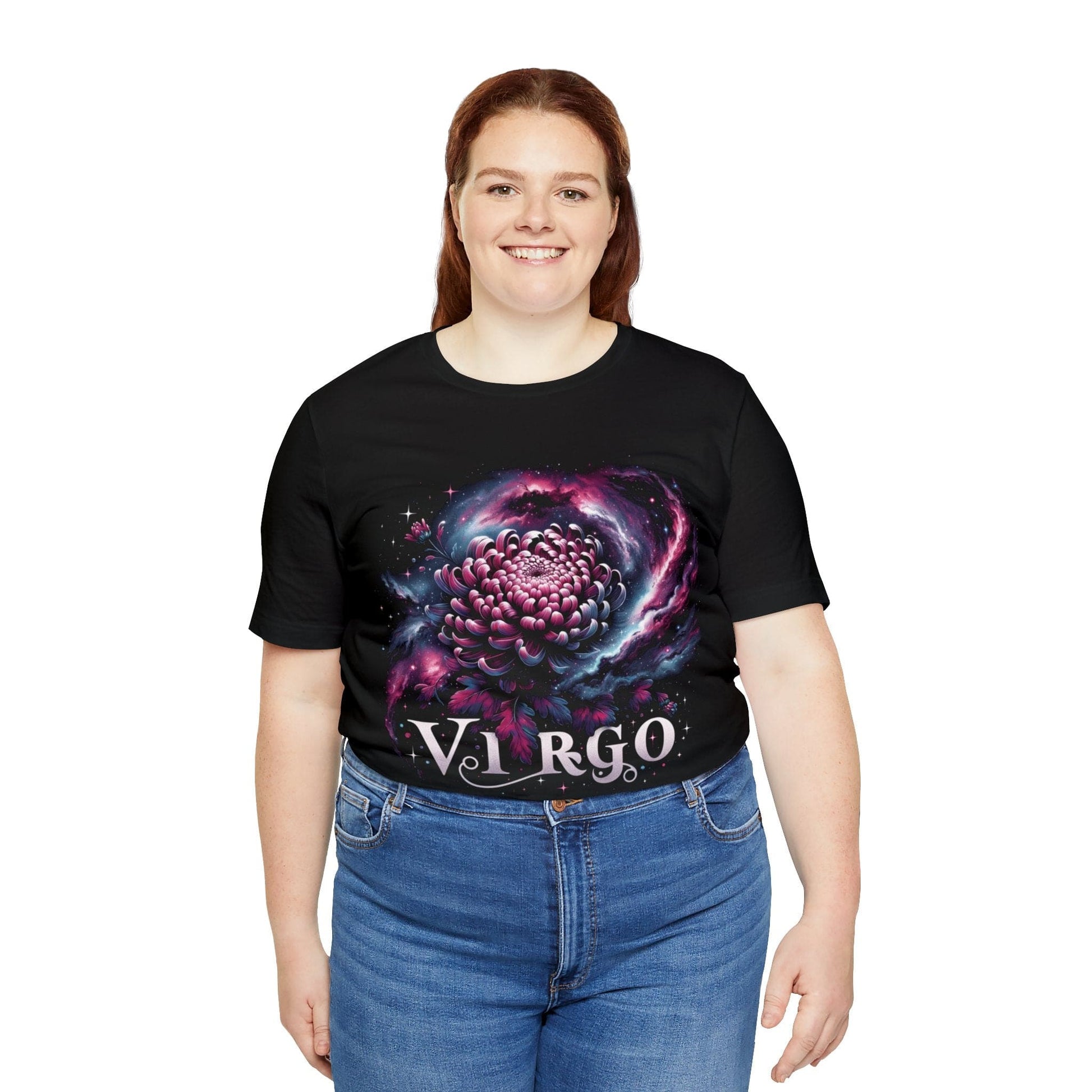 T-Shirt Cosmic Bloom: Virgo Floral Nebula T-Shirt