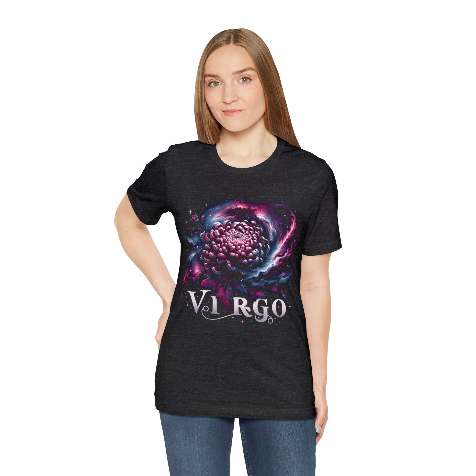 T-Shirt Cosmic Bloom: Virgo Floral Nebula T-Shirt