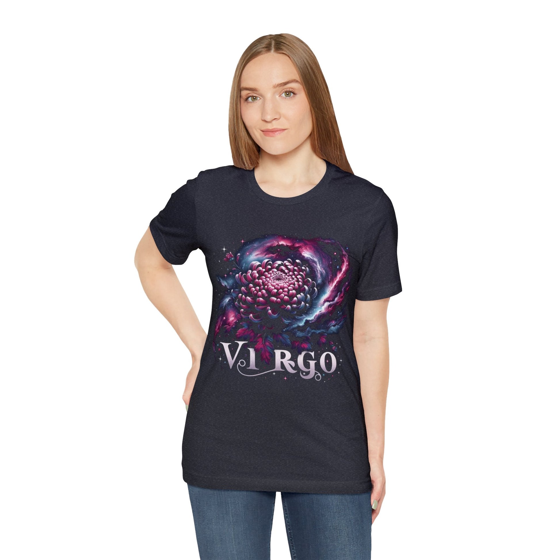 T-Shirt Cosmic Bloom: Virgo Floral Nebula T-Shirt