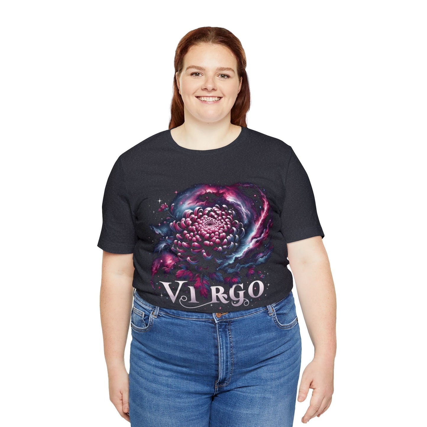 T-Shirt Cosmic Bloom: Virgo Floral Nebula T-Shirt