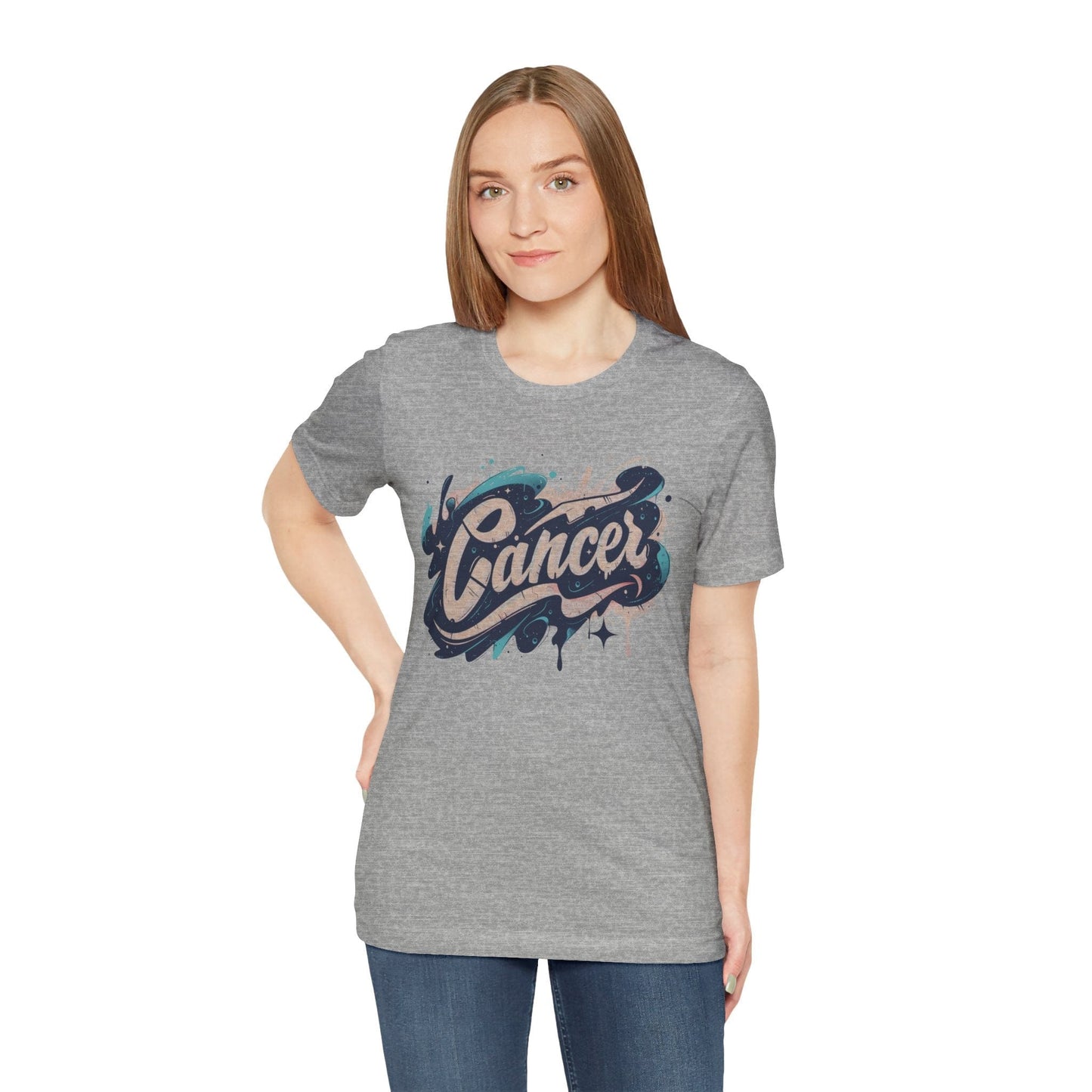 T-Shirt Cosmic Splash Cancer TShirt: Emotions in Hues