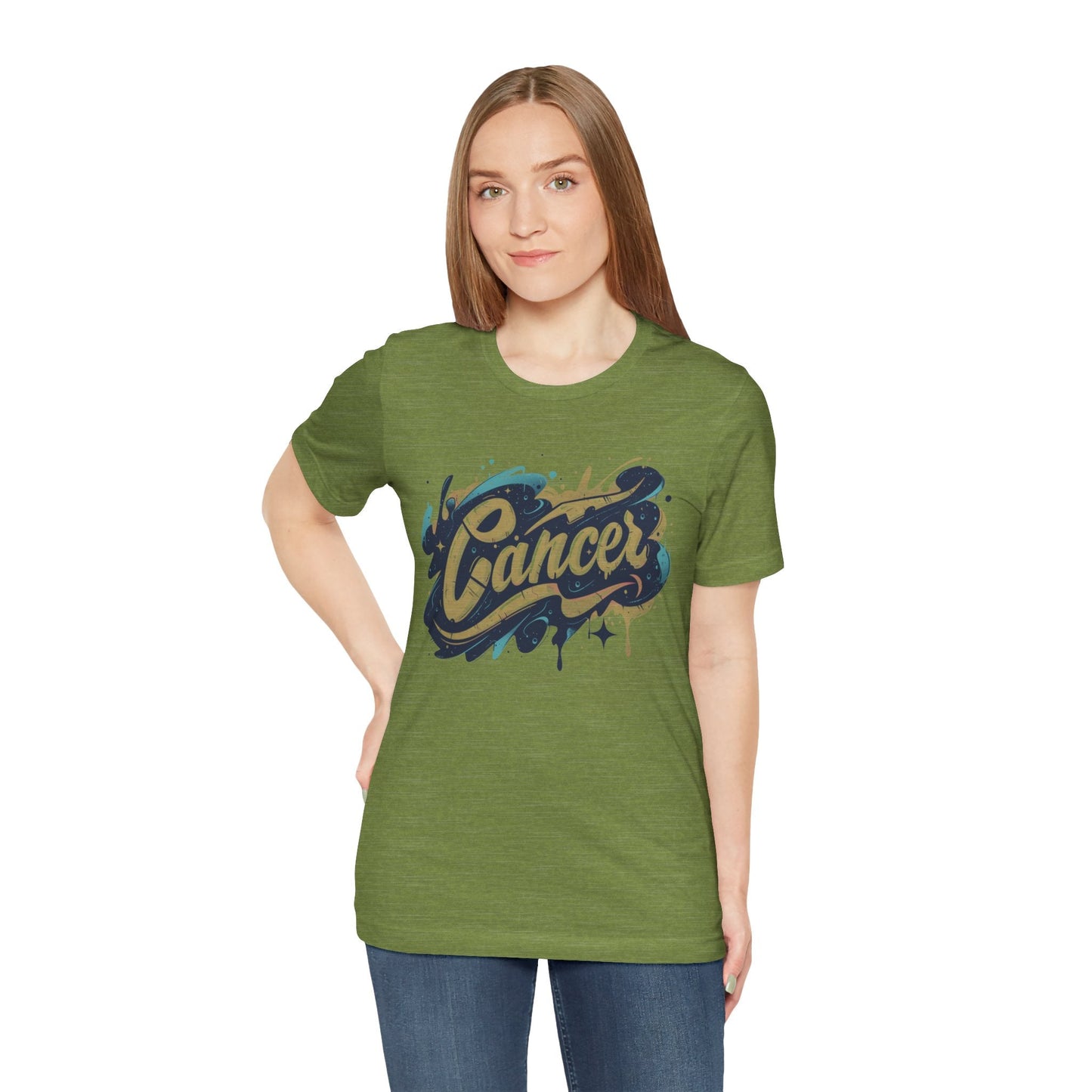 T-Shirt Cosmic Splash Cancer TShirt: Emotions in Hues