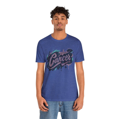 T-Shirt Cosmic Splash Cancer TShirt: Emotions in Hues