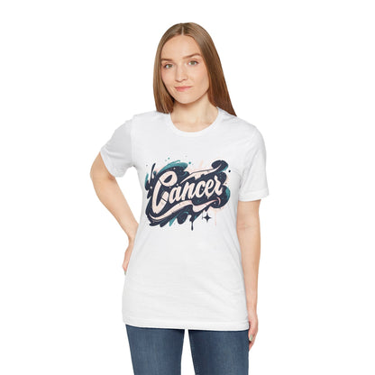 T-Shirt Cosmic Splash Cancer TShirt: Emotions in Hues