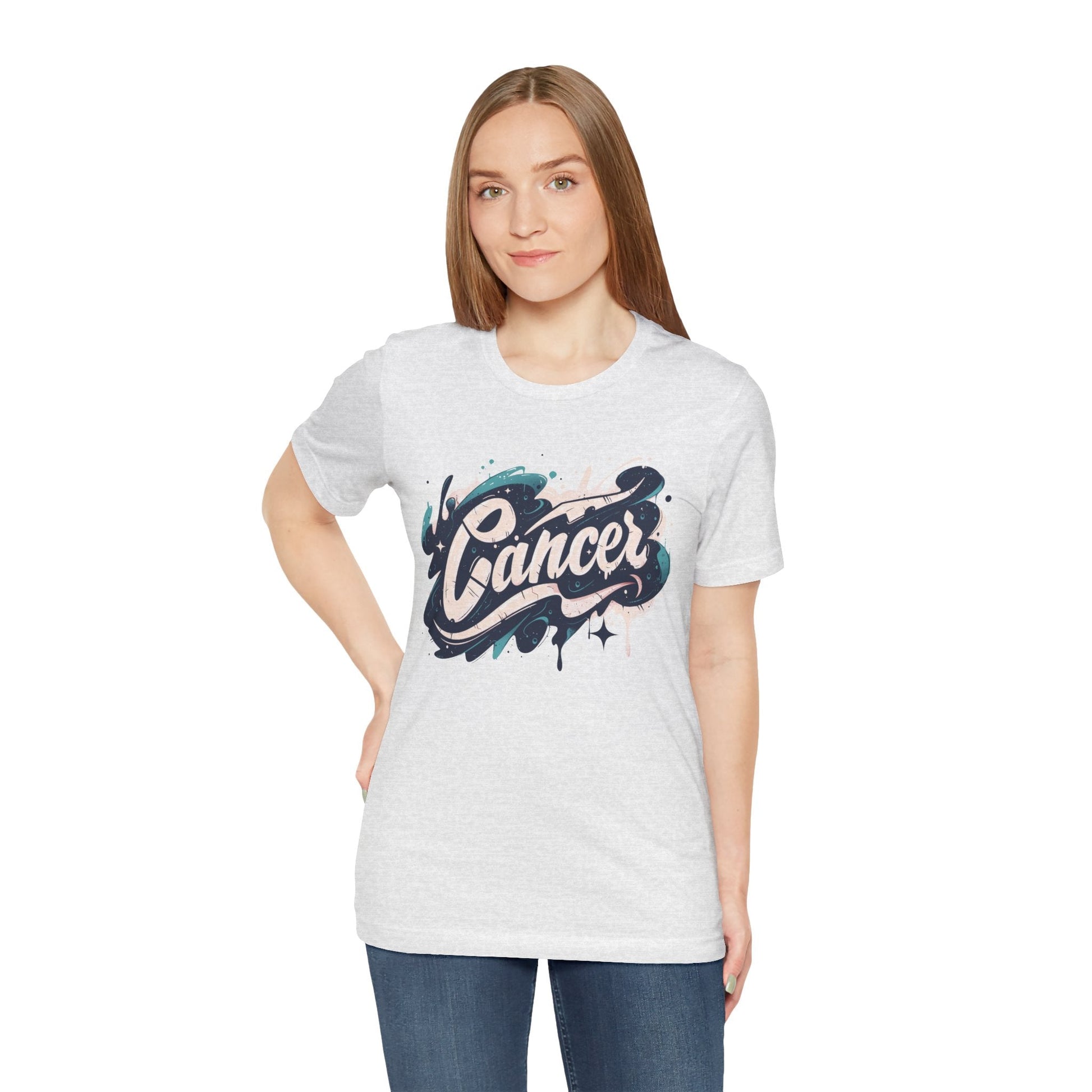 T-Shirt Cosmic Splash Cancer TShirt: Emotions in Hues