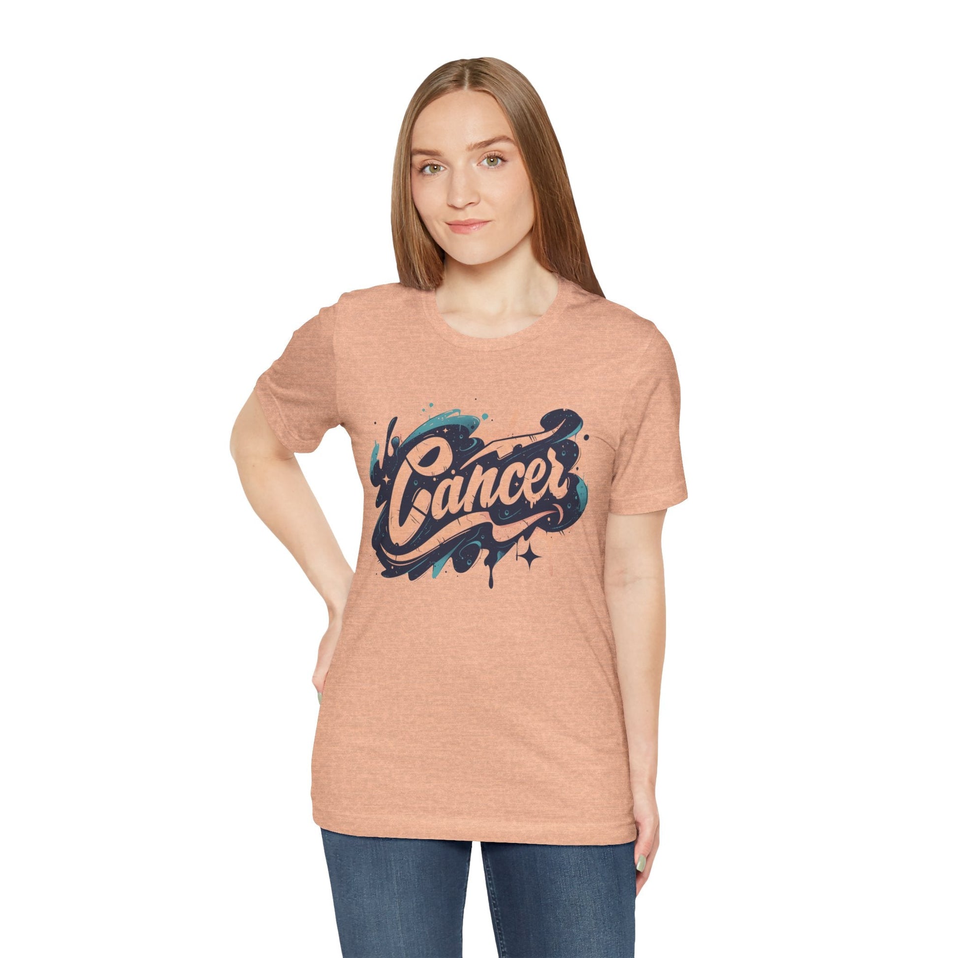 T-Shirt Cosmic Splash Cancer TShirt: Emotions in Hues