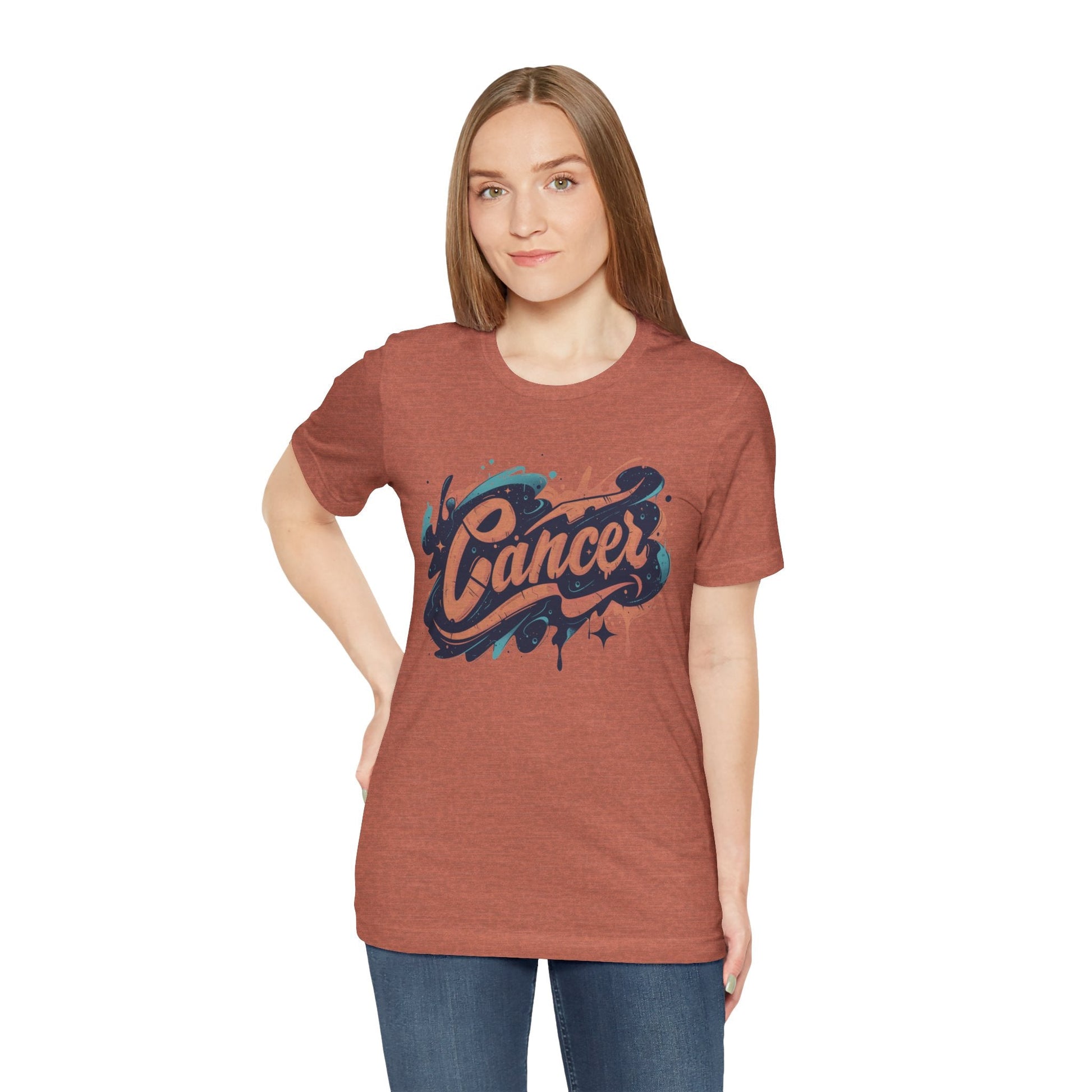 T-Shirt Cosmic Splash Cancer TShirt: Emotions in Hues