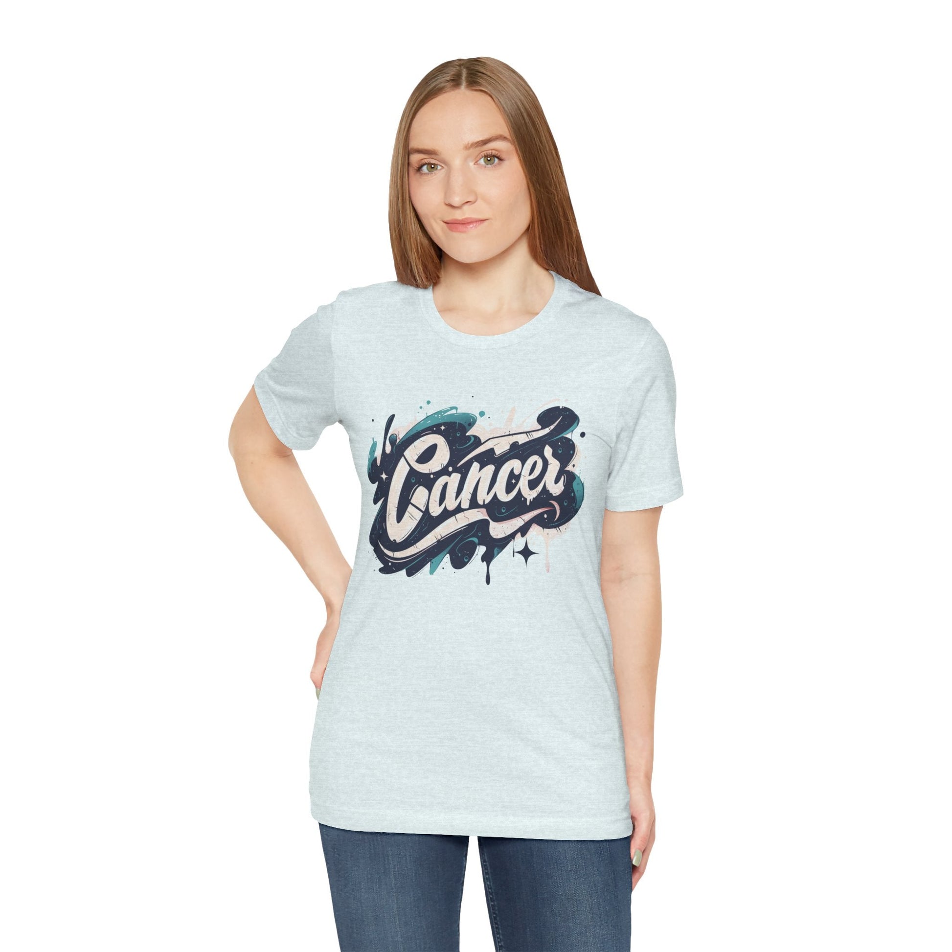 T-Shirt Cosmic Splash Cancer TShirt: Emotions in Hues