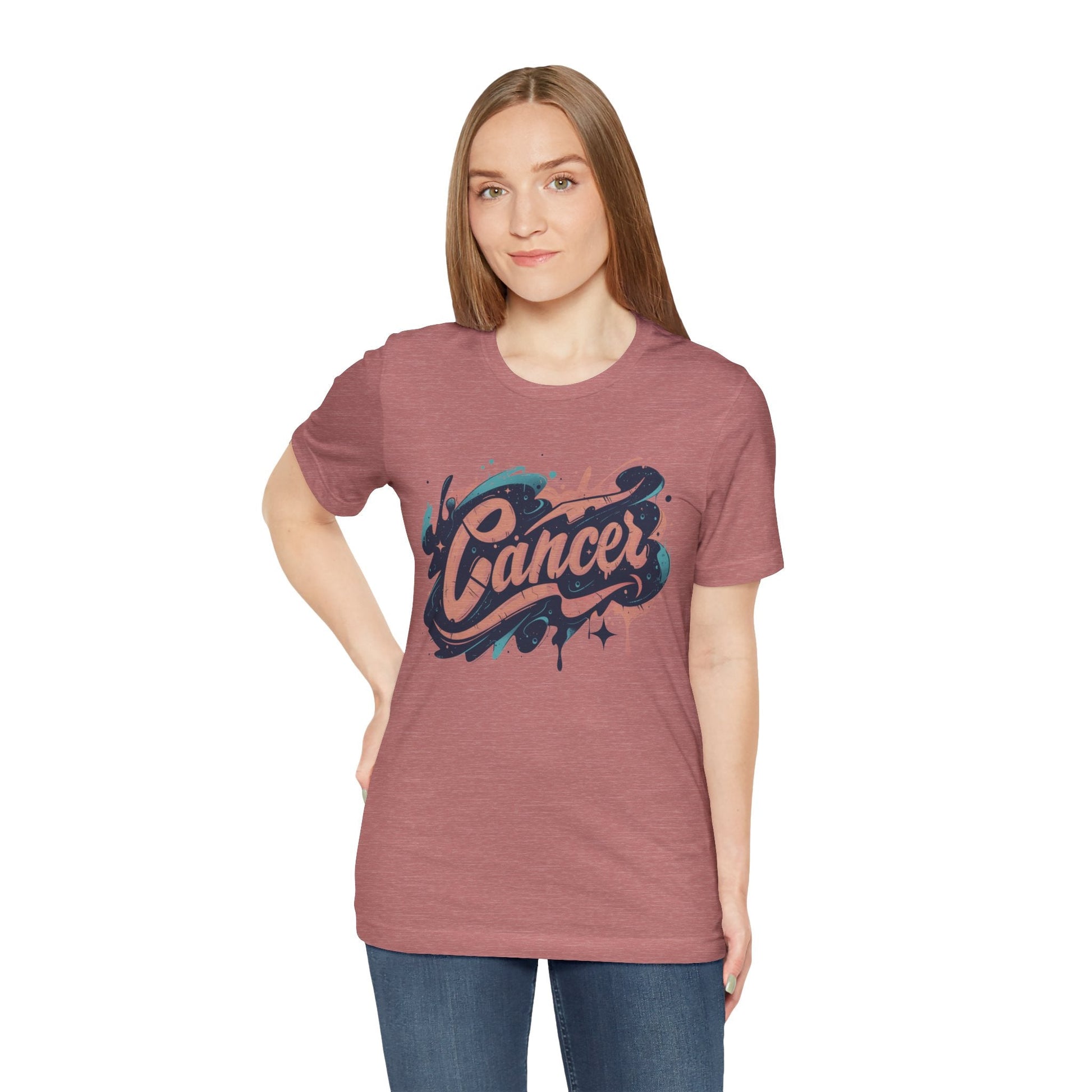 T-Shirt Cosmic Splash Cancer TShirt: Emotions in Hues