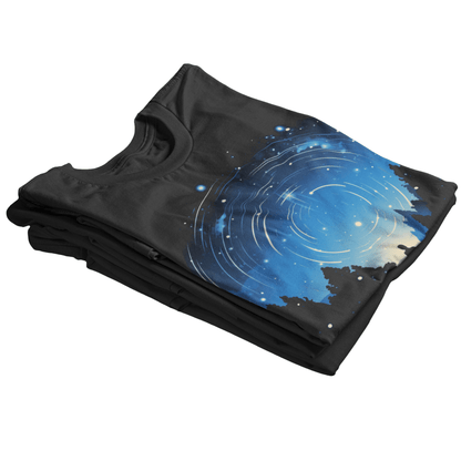 T-Shirt Cosmic Swirl: Explorer Gazing at the Night Sky T-Shirt