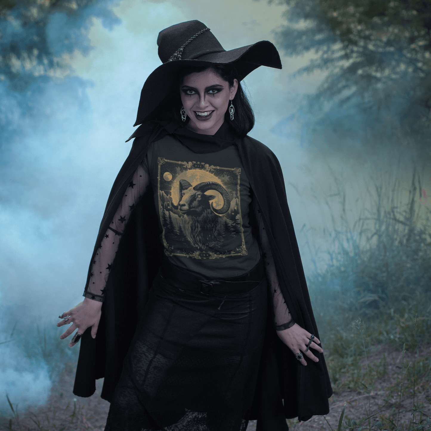 T-Shirt Dark Aries Tarot Card T-Shirt - Halloween Limited Edition