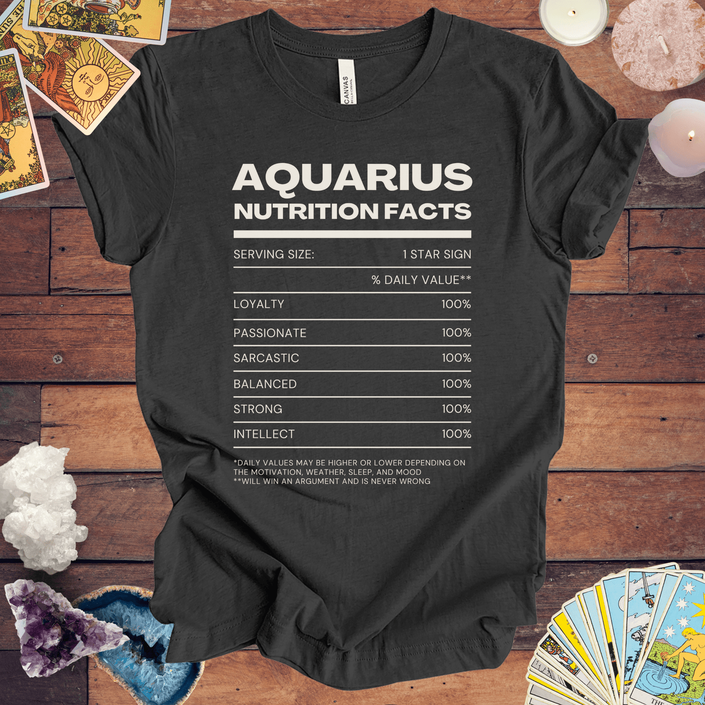 T-Shirt Dark Grey Heather / S Aquarius Nutrition Facts T-Shirt