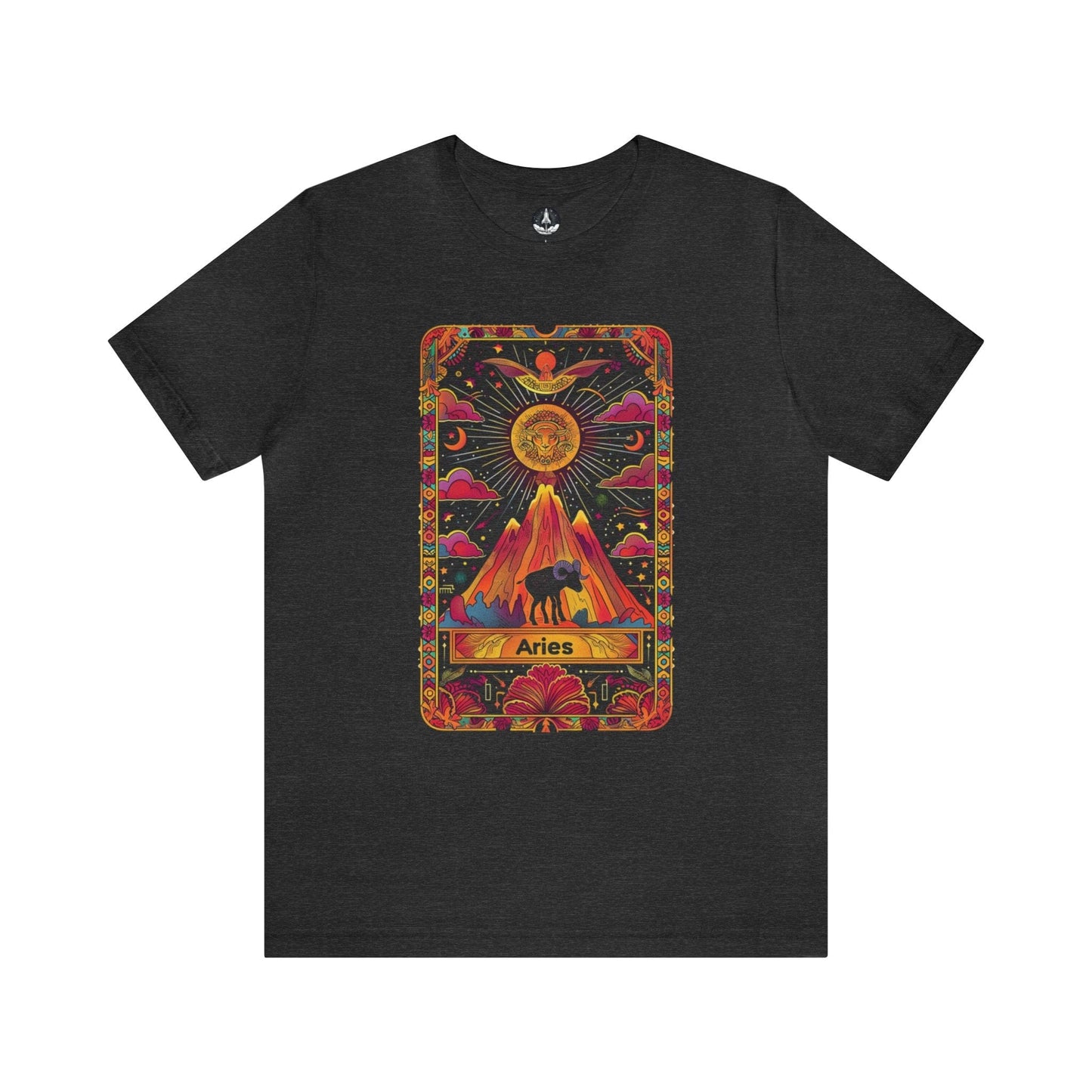 T-Shirt Dark Grey Heather / S Aries Mountain Tshirt: Ascend Your Potential