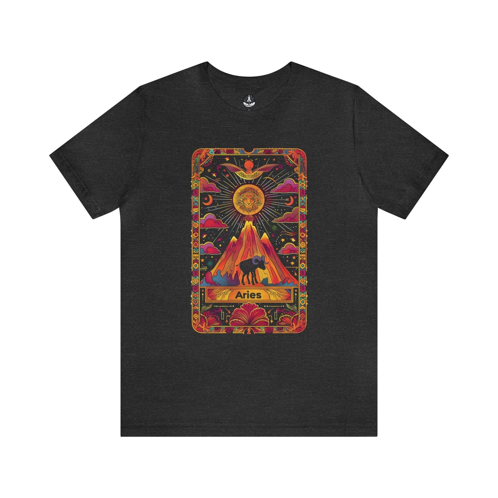 T-Shirt Dark Grey Heather / S Aries Mountain Tshirt: Ascend Your Potential