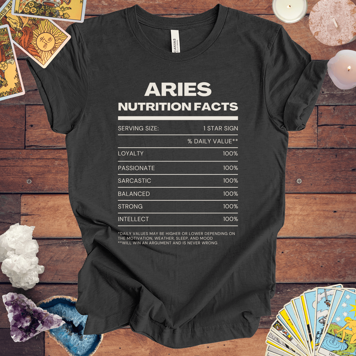 T-Shirt Dark Grey Heather / S Aries Nutrition Facts T-Shirt