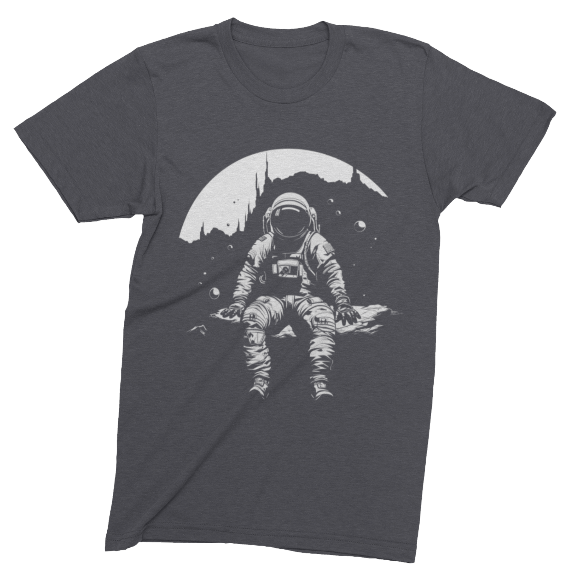 T-Shirt Dark Grey Heather / S Astronaut Moon Break T-Shirt