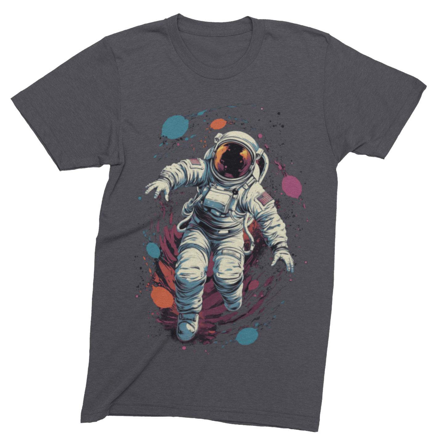 T-Shirt Dark Grey Heather / S Astronaut Planetary Swirls T-Shirt